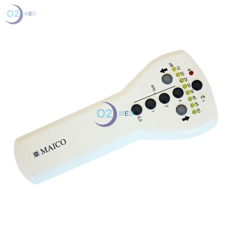 Audiometro portatile MAICO MA 1 in orizzontale – distribuito da O2 Med