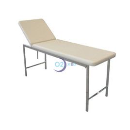 Lettino classico da visita medica Beige con Schienale Reclinabile - distribuito da O2 Med