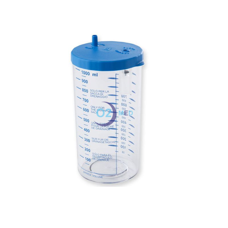 Vaso 1 Litro per sacche monouso aspiratore - distribuito da O2 Med Vaso 1 Litro per sacche monouso aspiratore - distribuito da O2 Med