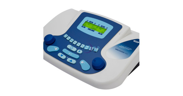Audiometro Sibelsound 400 con display acceso rivolto a sinistra - distribuito da O2 Med