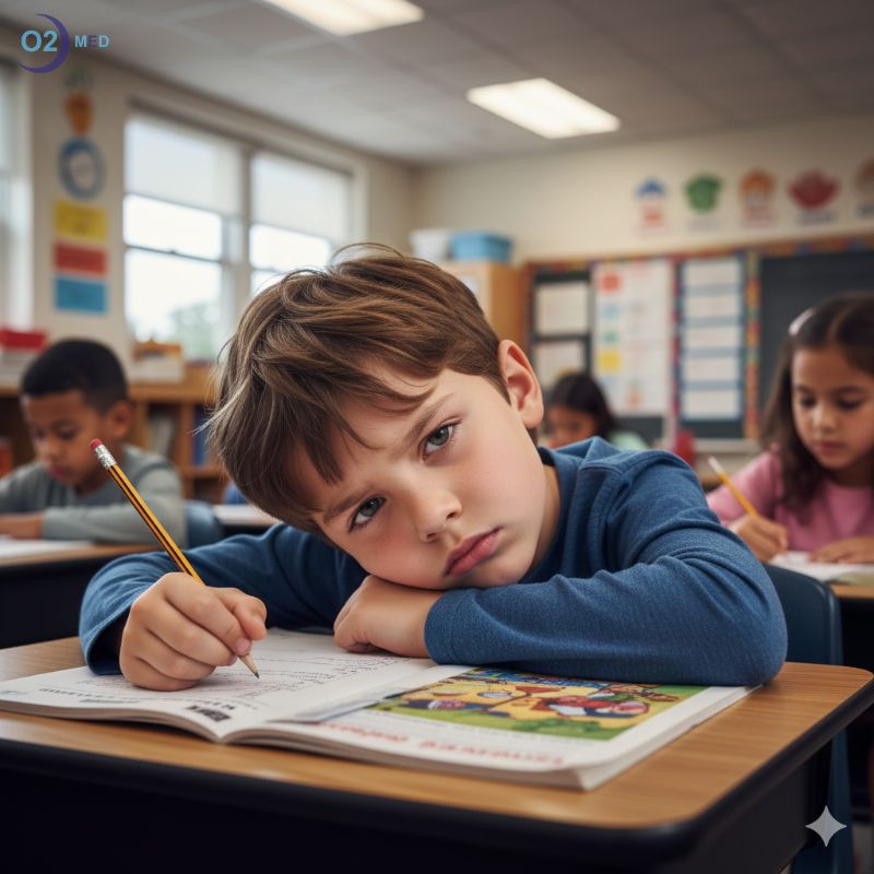 Bambino-stanco-e-irritabile-a-scuola